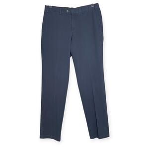 Hiltl Chino Trousers MENS 33x32 EU 50 Navy Cotton Blend Straight Leg Tailored
